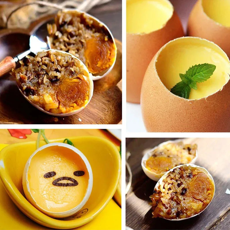 Professional Stainless Steel Egg Cutter and Opener for Hard and Raw Eggs