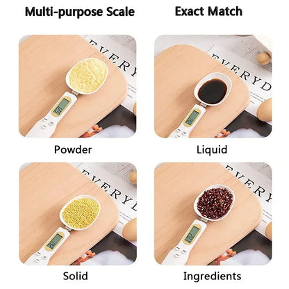 Electronic Measuring Spoon Scale - Compact Kitchen Weighing Tool for Accurate Ingredient Measurement