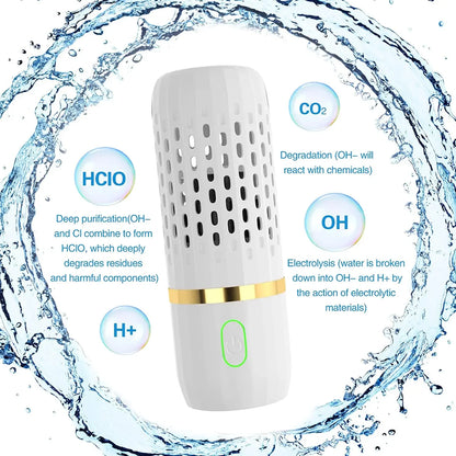 For Ultrasonic Fruit Vegetable Washing Machine Capsule Wireless Food Cleaner Suitable Outdoor Picnic Fruit Food Purifier